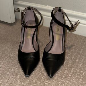 Elegant Black Ankle Strap Heels